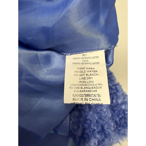 &merci Blue Sherpa Teddy Vest NWT Sz S Cozy Fall Winter Layer MSRP $60 - Picture 8 of 15